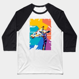 Animals Giraffe Wpap Art Baseball T-Shirt